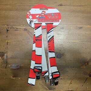 NWT Cat in the Hat Dr. Seuss Suspenders Claire's Adjustable OS